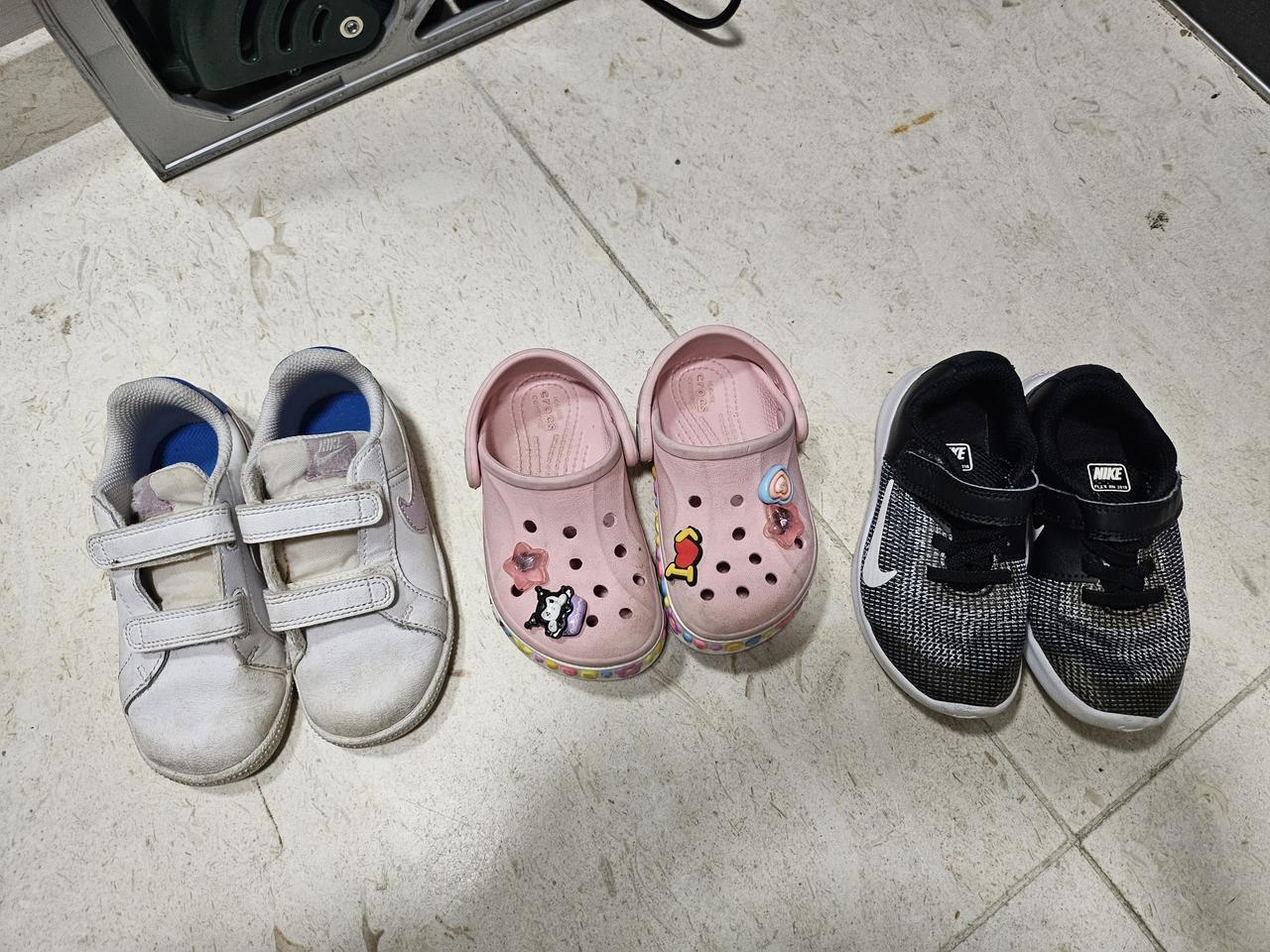 아기 신발 3켤레 (나이키, 크록스) 140~150사이즈 아기