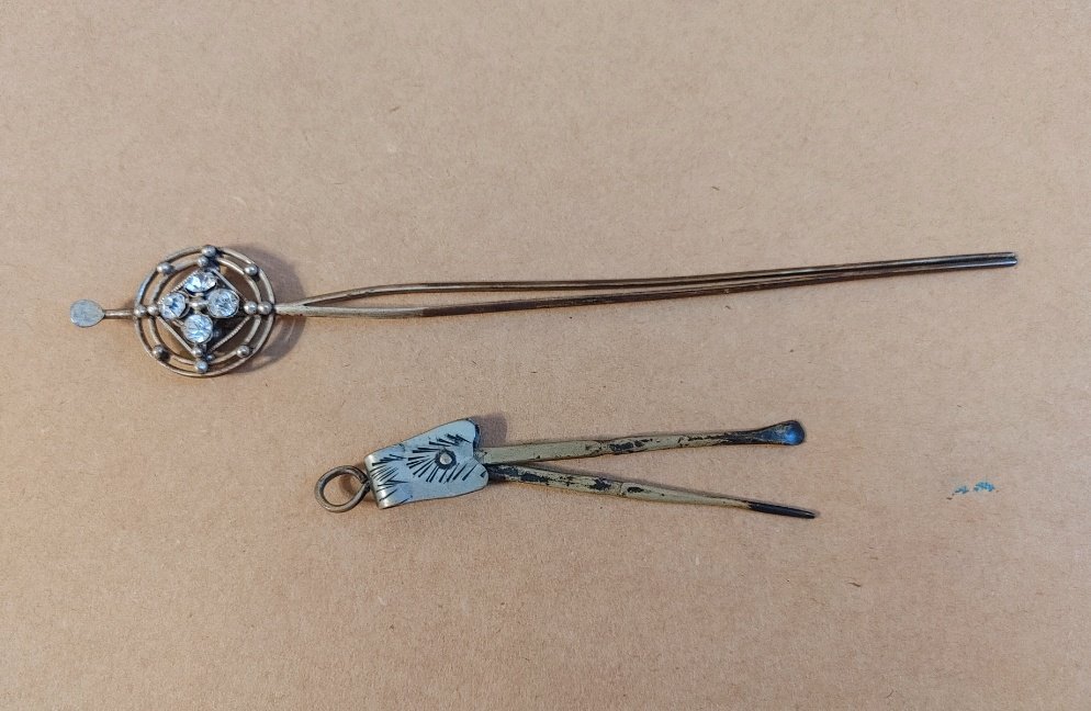 앤틱 머리장식 겸 귀이개