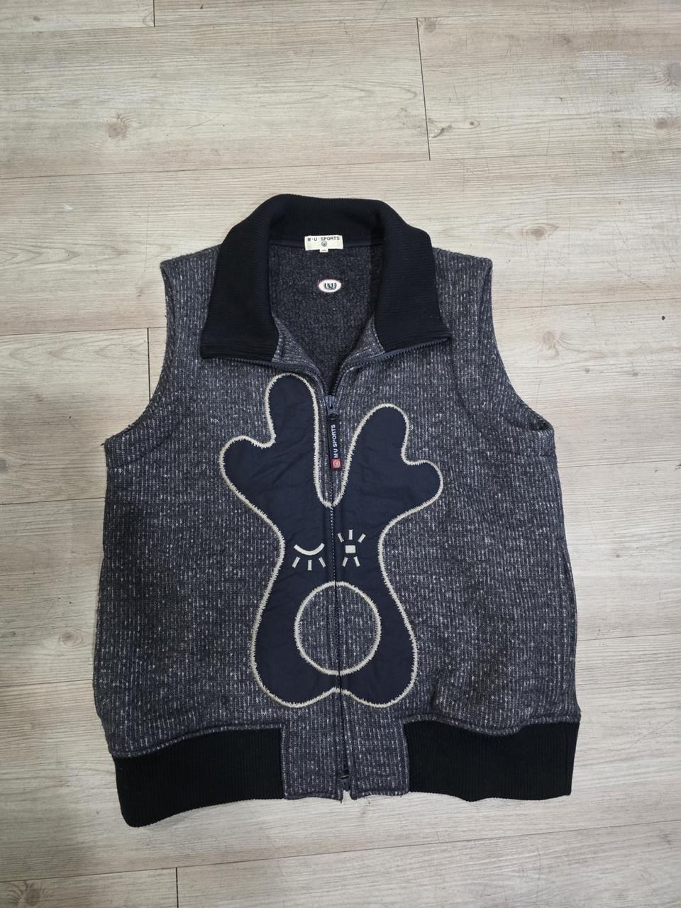 MU SPORT 정품 골프 니트 플리스 베스트 40사이즈 90