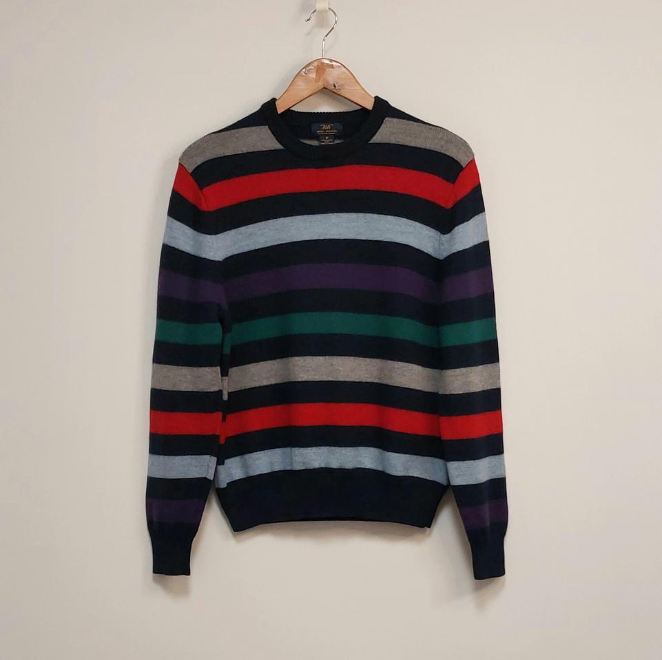 브룩스브라더스 양모100 라운드니트