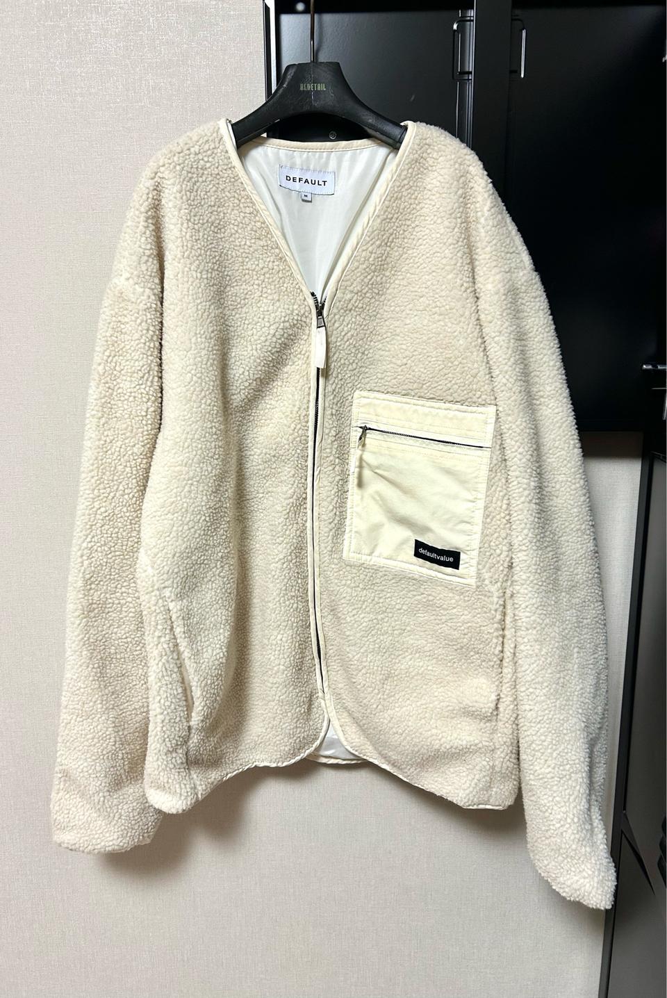 디폴트 크림 양털 집업