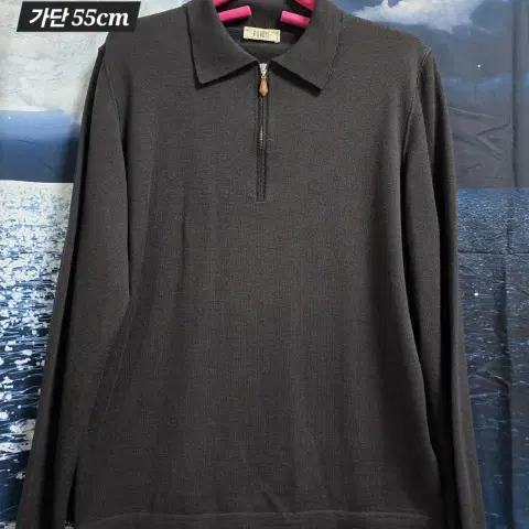 A.B. KOST 이탈리아 메리노울100% 하프집업 니트 폴로