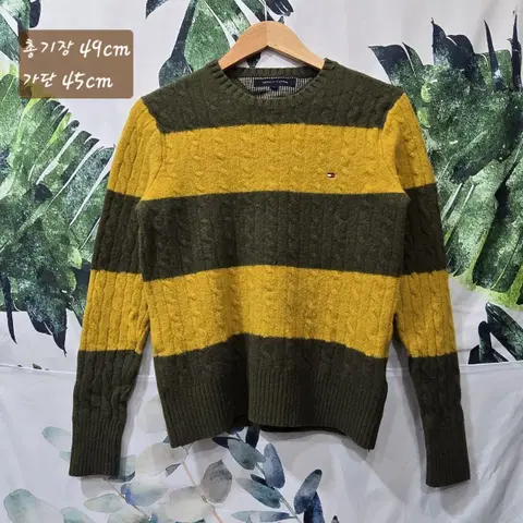 TOMMY HILFIGER (타미힐피거) 램스울 100% 케이블 스트라이