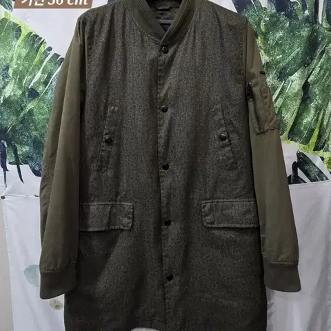 G BY GUESS 롱 MA-1 코트 (XL, BF1W4851, KAK)