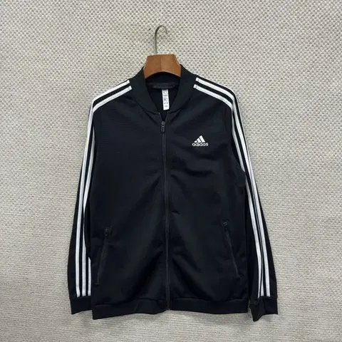 아디다스 자수로고 검흰 트랙탑 져지 집업 95 A00682