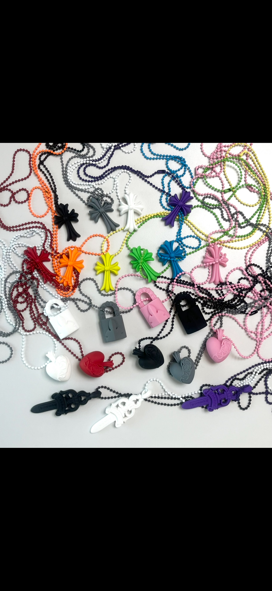 크롬하츠 실리콘 목걸이 팬던트 실리크롬