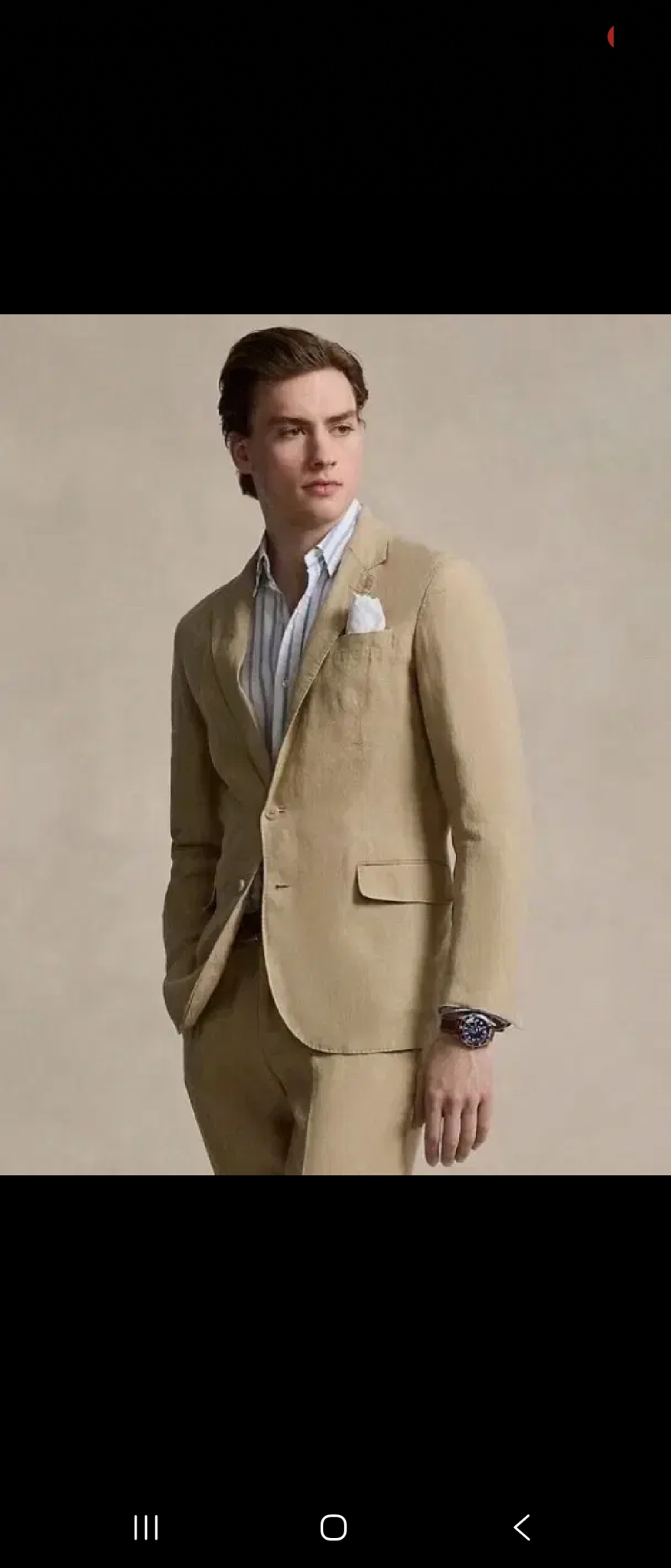 미착용) 폴로 랄프로렌 소프트 모던 리넨 수트 셋업 40s/33인치