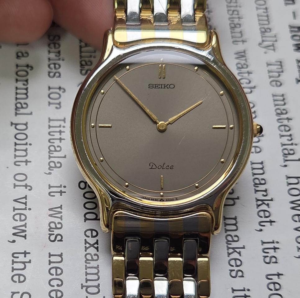 빈티지 세이코 돌체 순정 그레이다이얼 슬림쿼츠 브레이슬릿 ver.