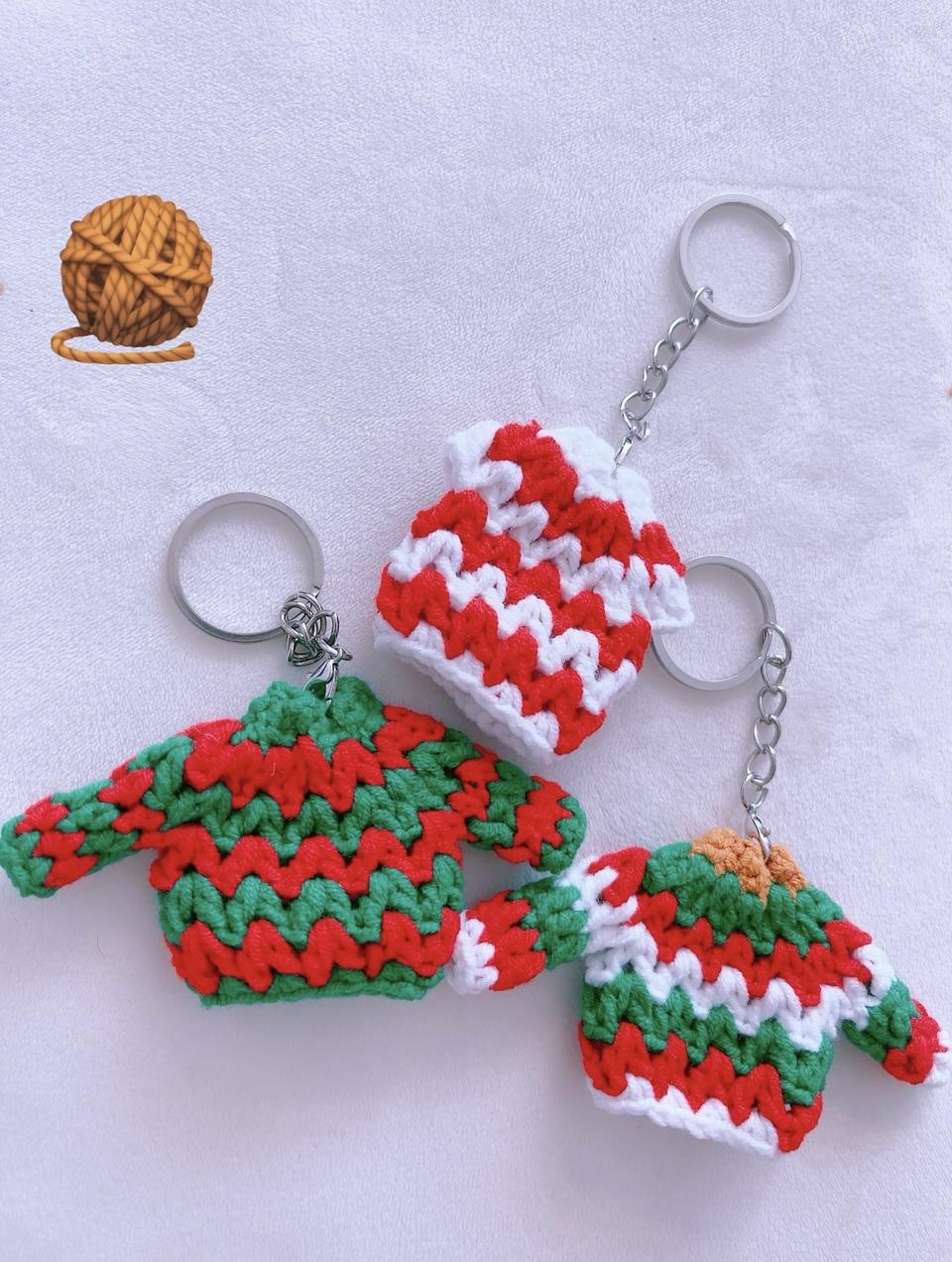 손뜨개 스웨터 니트키링 핸드폰 가방고리 크리스마스선물