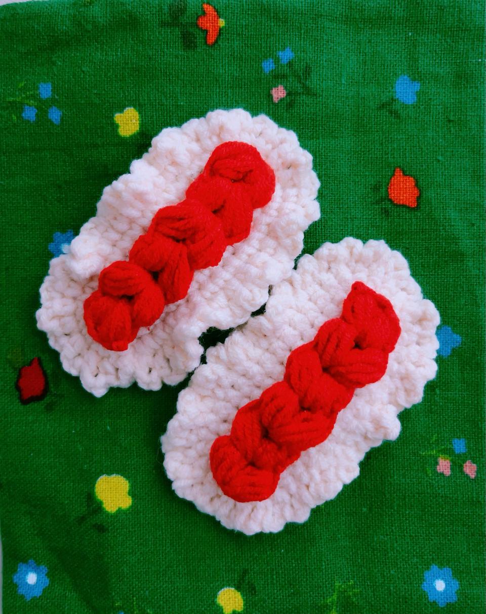 손뜨개 머리핀 크리스마스선물