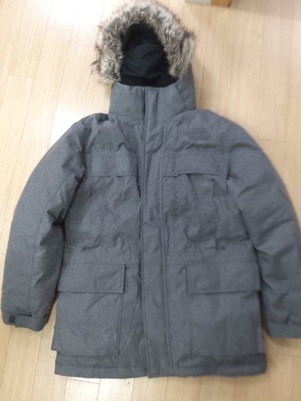 노스페이스 회색다운패딩