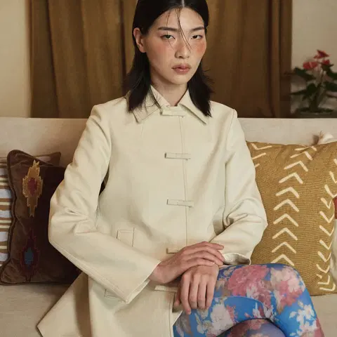 마르디 신상 리본 에이라인 자켓 M