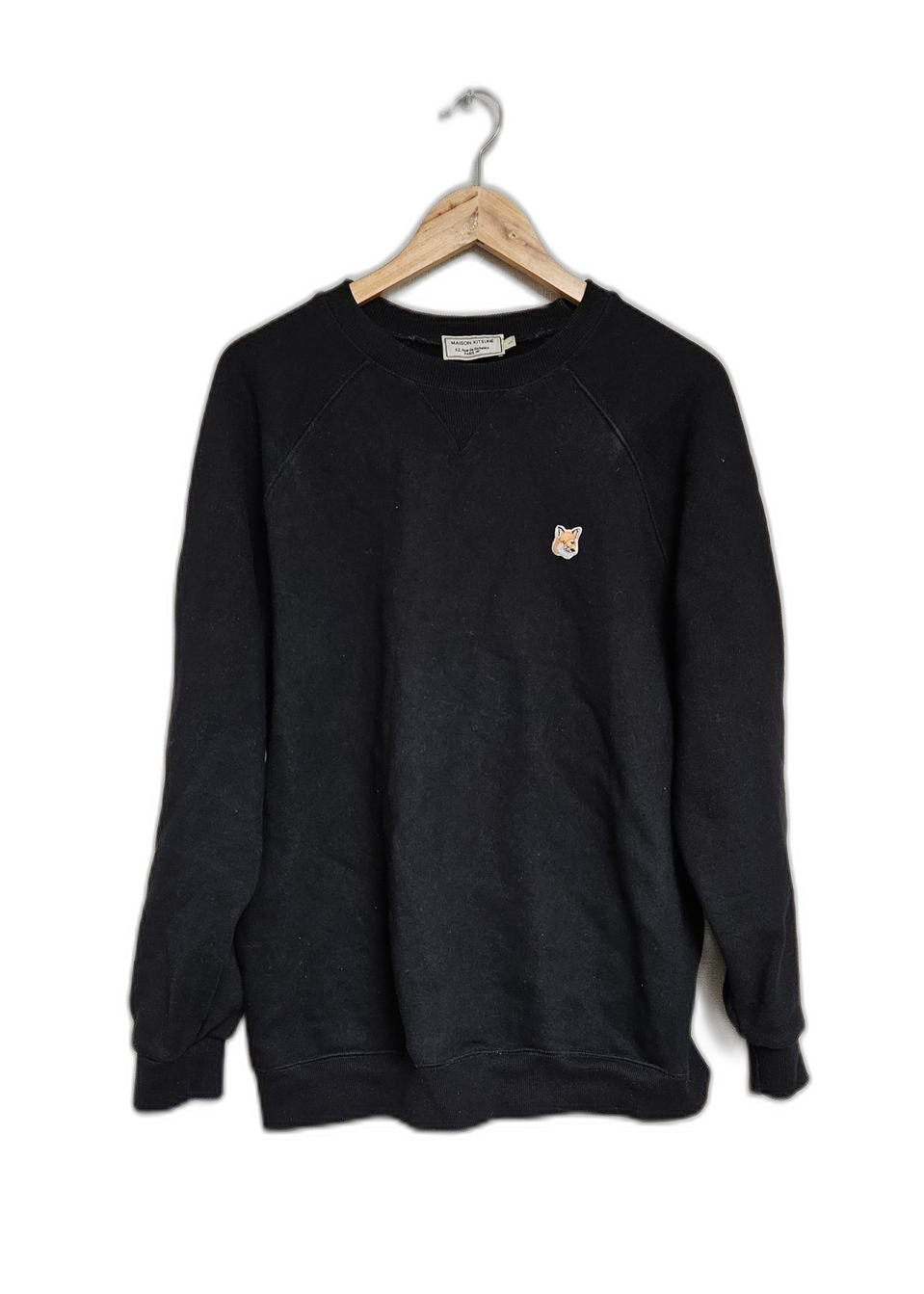 메종키츠네 블랙 맨투맨 L