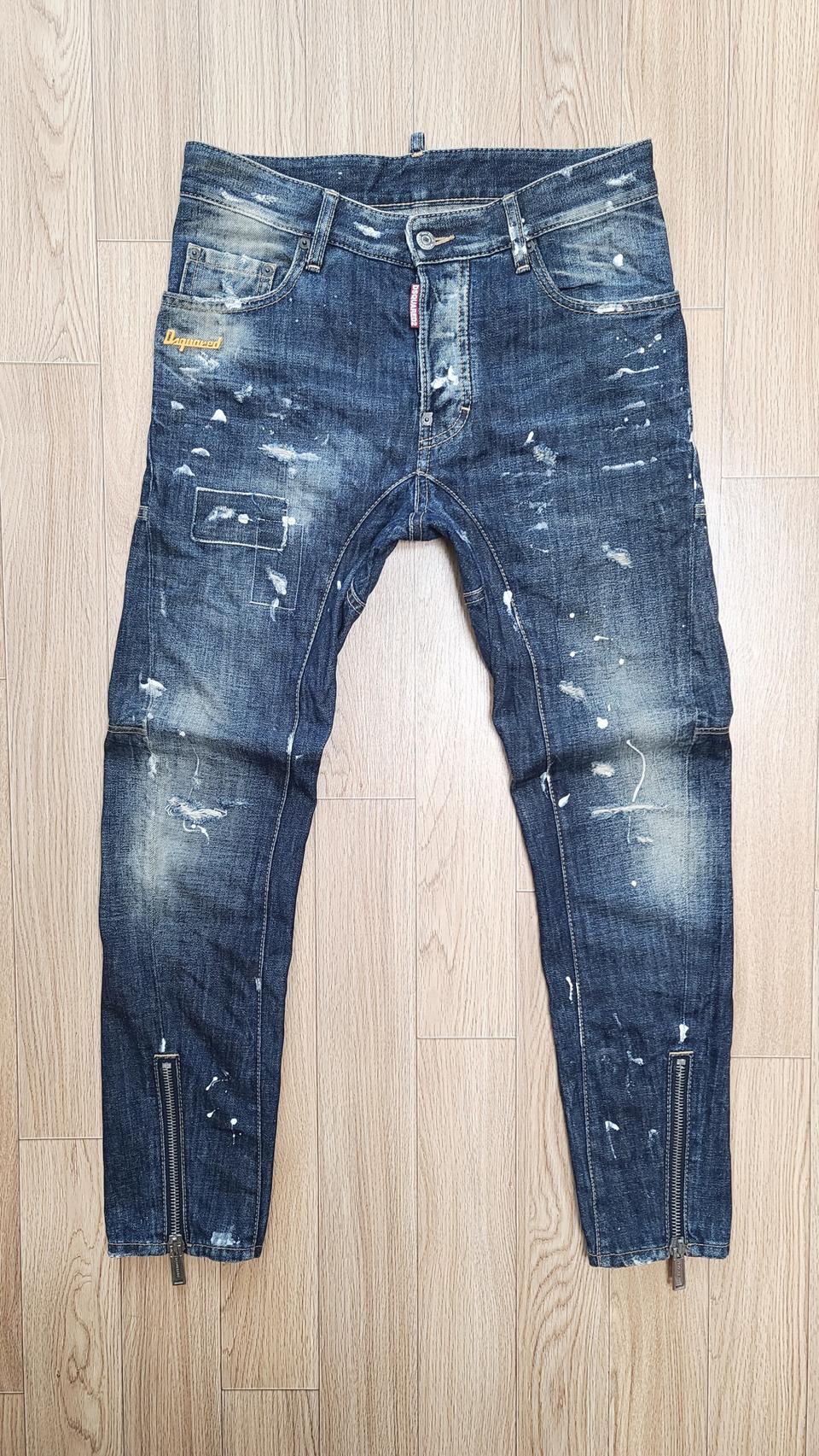 정품 디스퀘어드 콜마이너 바이커진 청바지 44