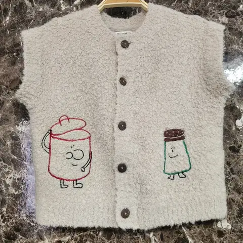 데님인더박스 뽀글니트 110