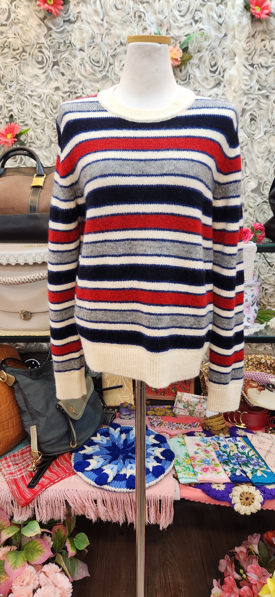 ines de la fressange+유니클로 알파카+양모혼방 니트