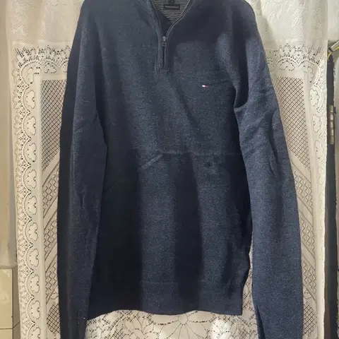 타미힐피거 남성 램스울 하프집업 S사이즈