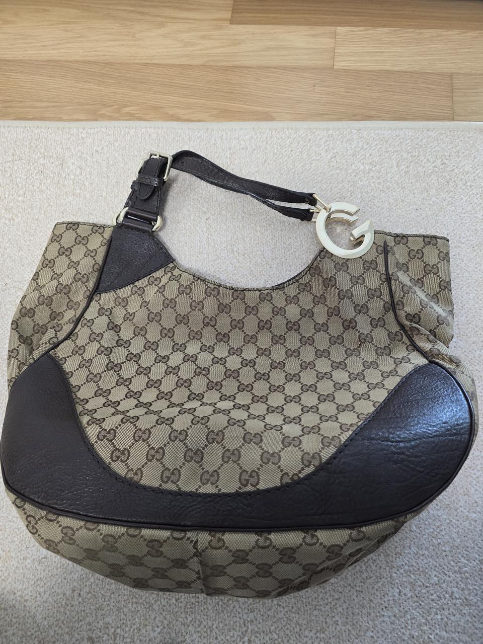 구찌 GG 시마 패브릭 호보백 숄더백