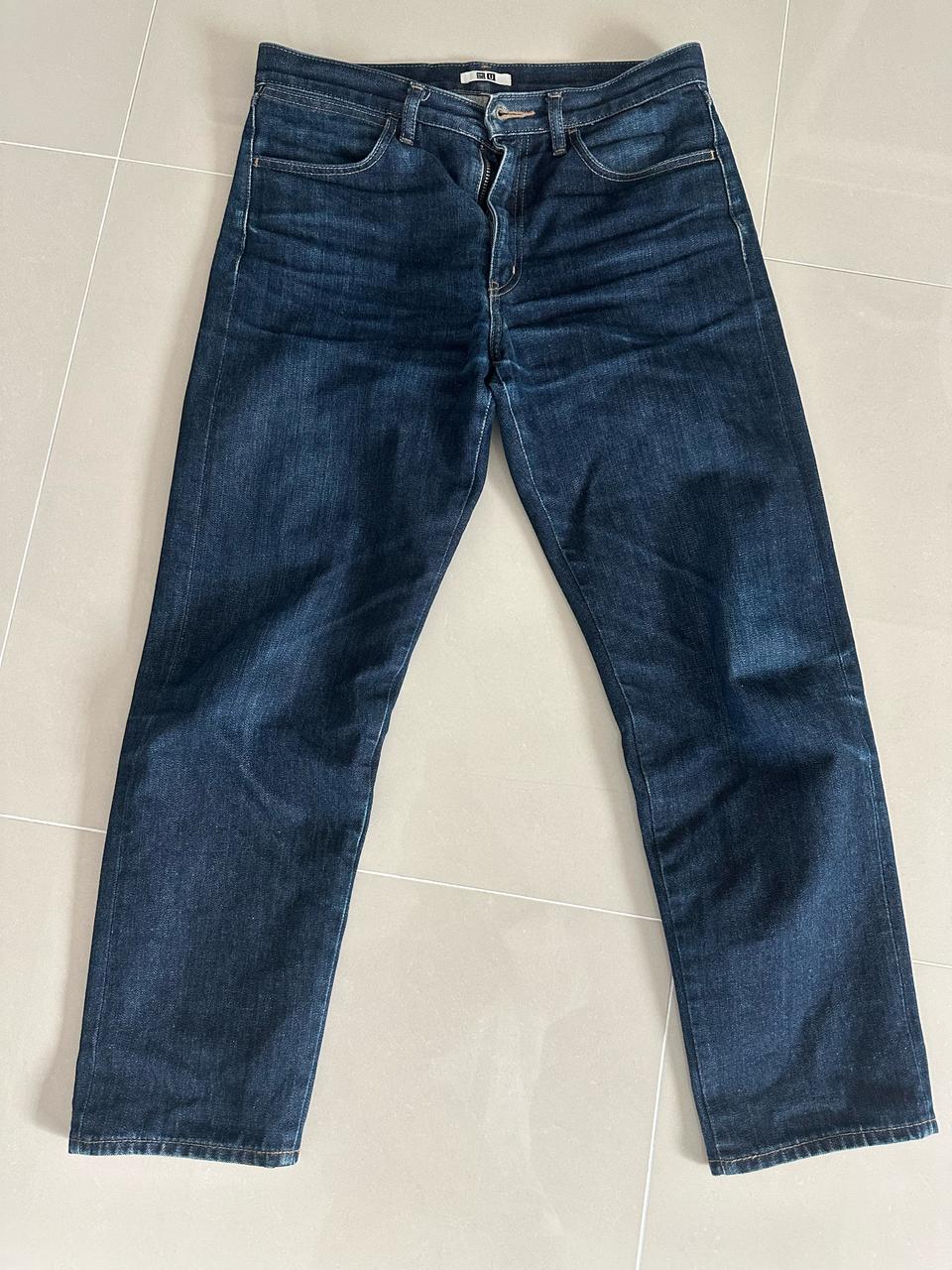 유니클로 진청 레귤러핏