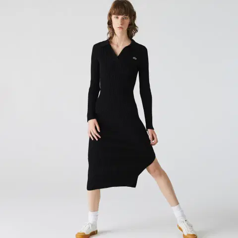 라코스테 골지 니트 롱 원피스 36