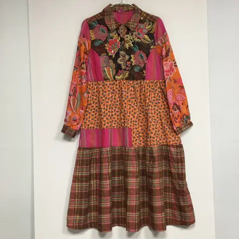 오일릴리 플라워 체크 플레어 원피스 55