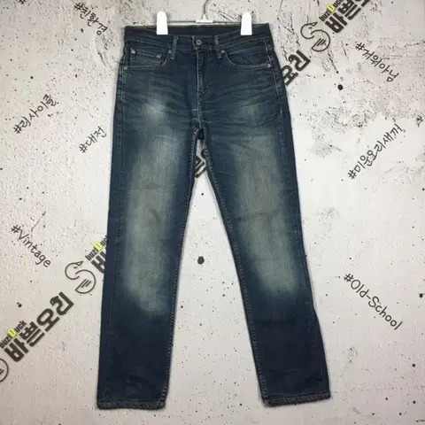 리바이스 511 슬림 워싱 데님 청바지 중청 W30 L34 4100087
