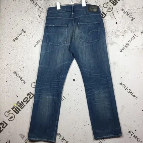 리바이스 504 워싱 데님 청바지 중청 W36 L34 4100071