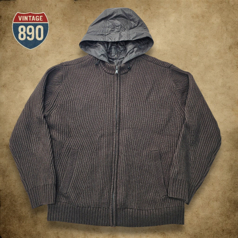 [105] epigram 에피그램 디테쳐블 후드 니트 가디건