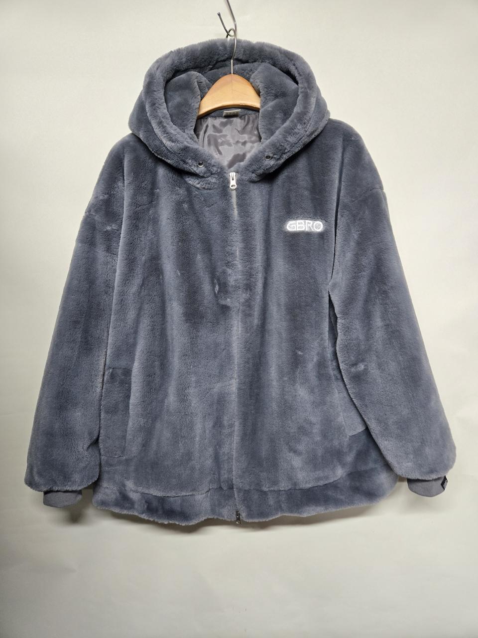 GBRO짐브로  후드 퍼 자켓 L 회색
