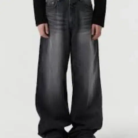 Dnsr 시그니처 와이드 데님팬츠