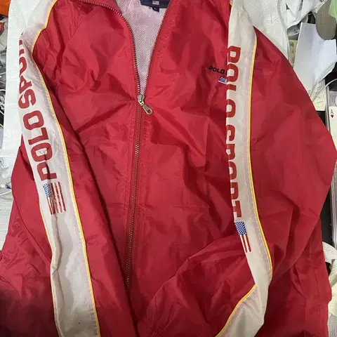 90s 폴로 스포츠 usa 성조기 바람막이 자켓 L