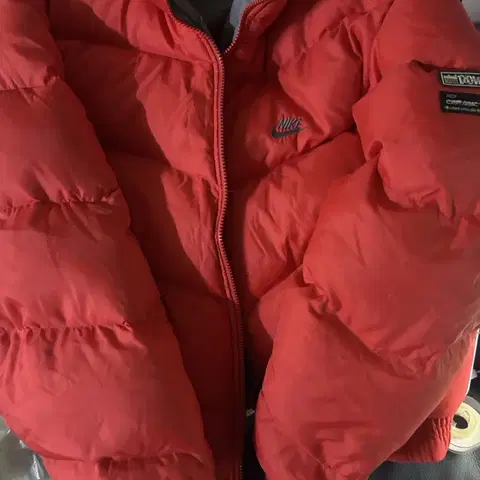 삼나스포츠 나이키 레드 빈티지 패딩 xl