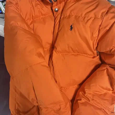 폴로 랄프로렌 오렌지색 패딩 점퍼 100