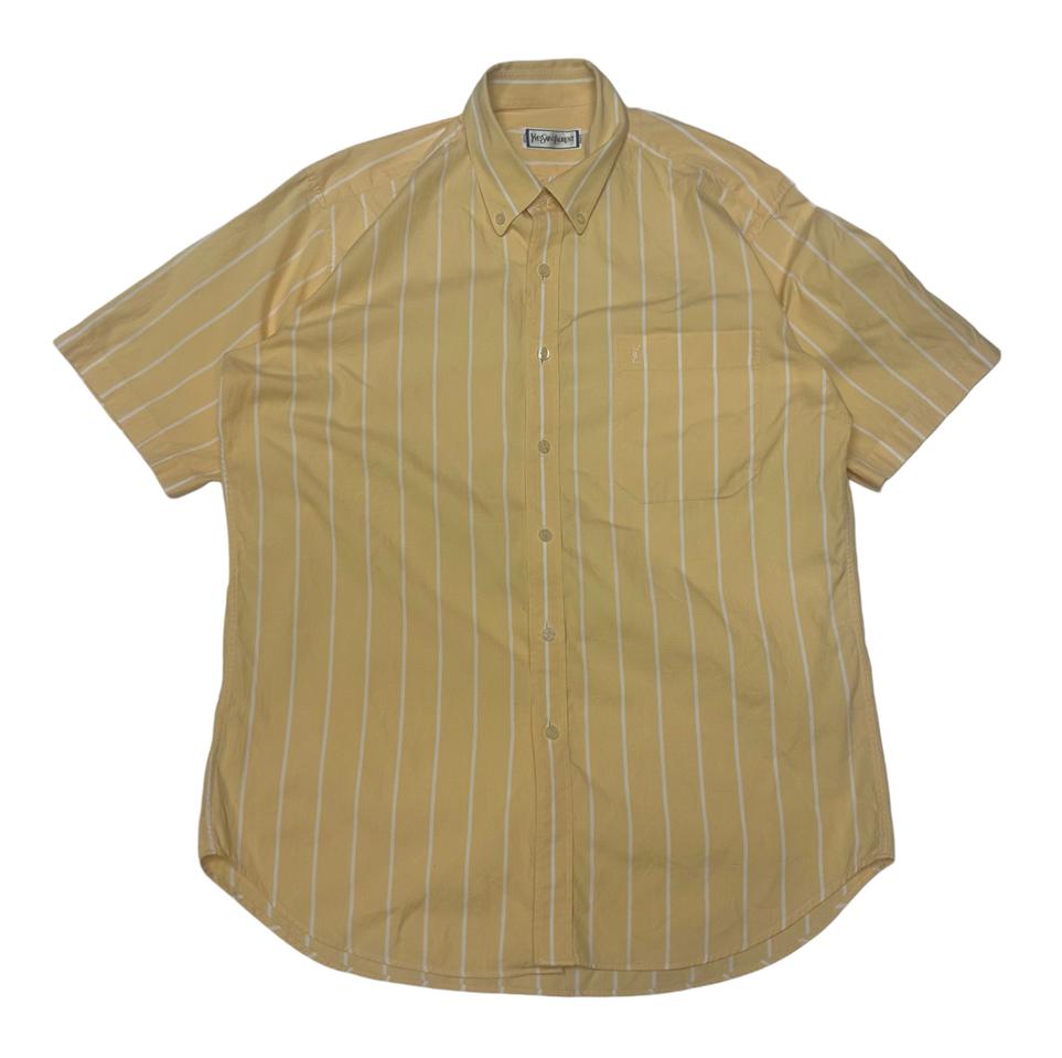 입생로랑 옐로우 스트라이프반팔셔츠 100