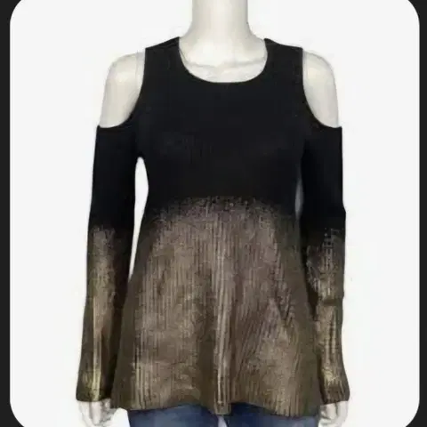 design365 ruffle 오프숄더 니트 금장 파티룩