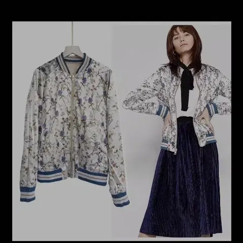 정품 EDC ESPRIT 에스프리 양면 플라워 리버시블 스카잔