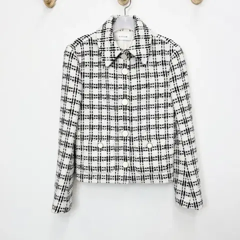 블라썸 체크 울트위드 자켓