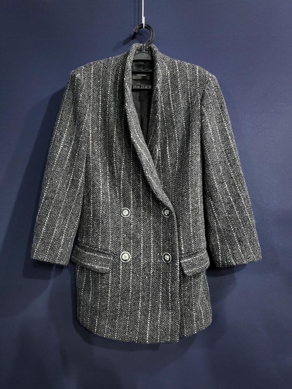 이자벨마랑 울 스트라이프 더블자켓