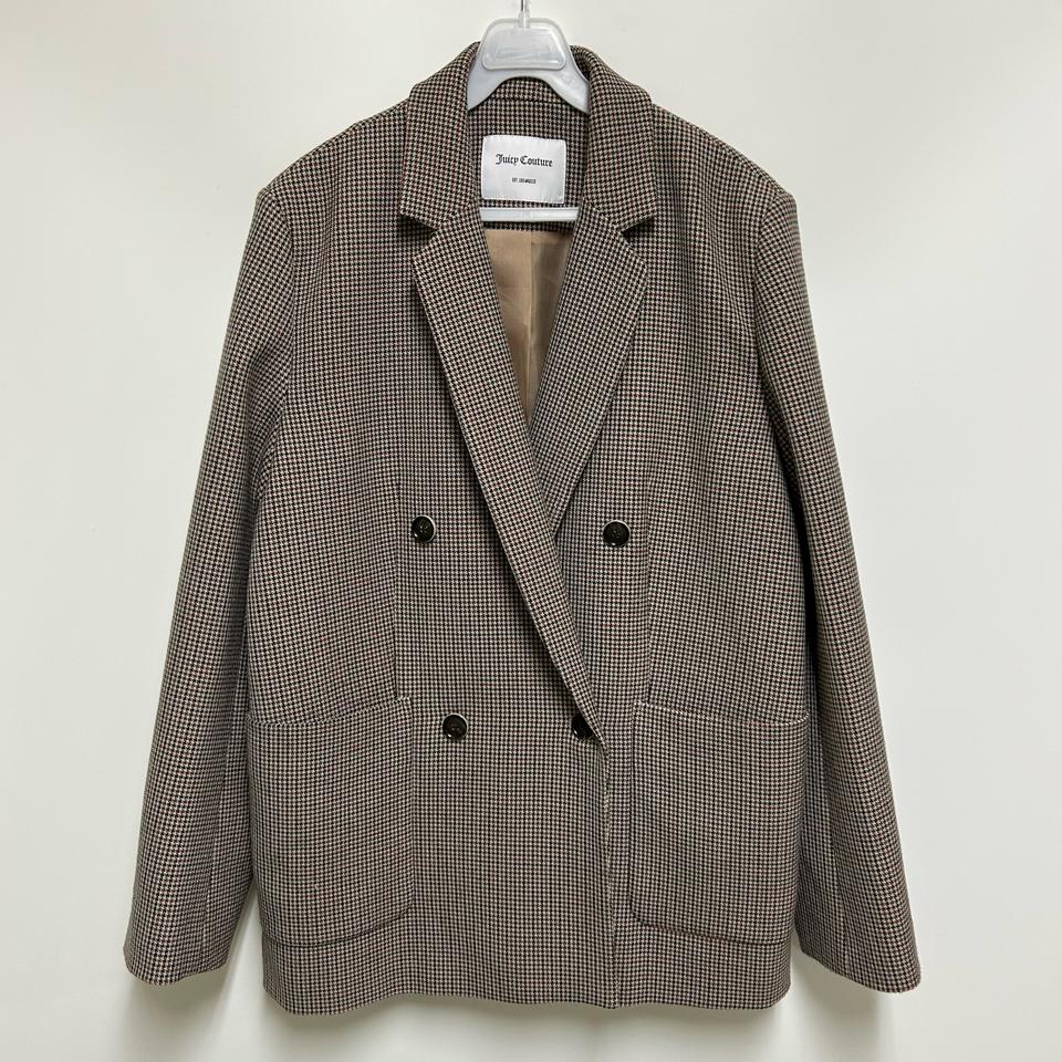 [여자_66]쥬시꾸뛰르 하운드투스 체크 더블버튼 자켓