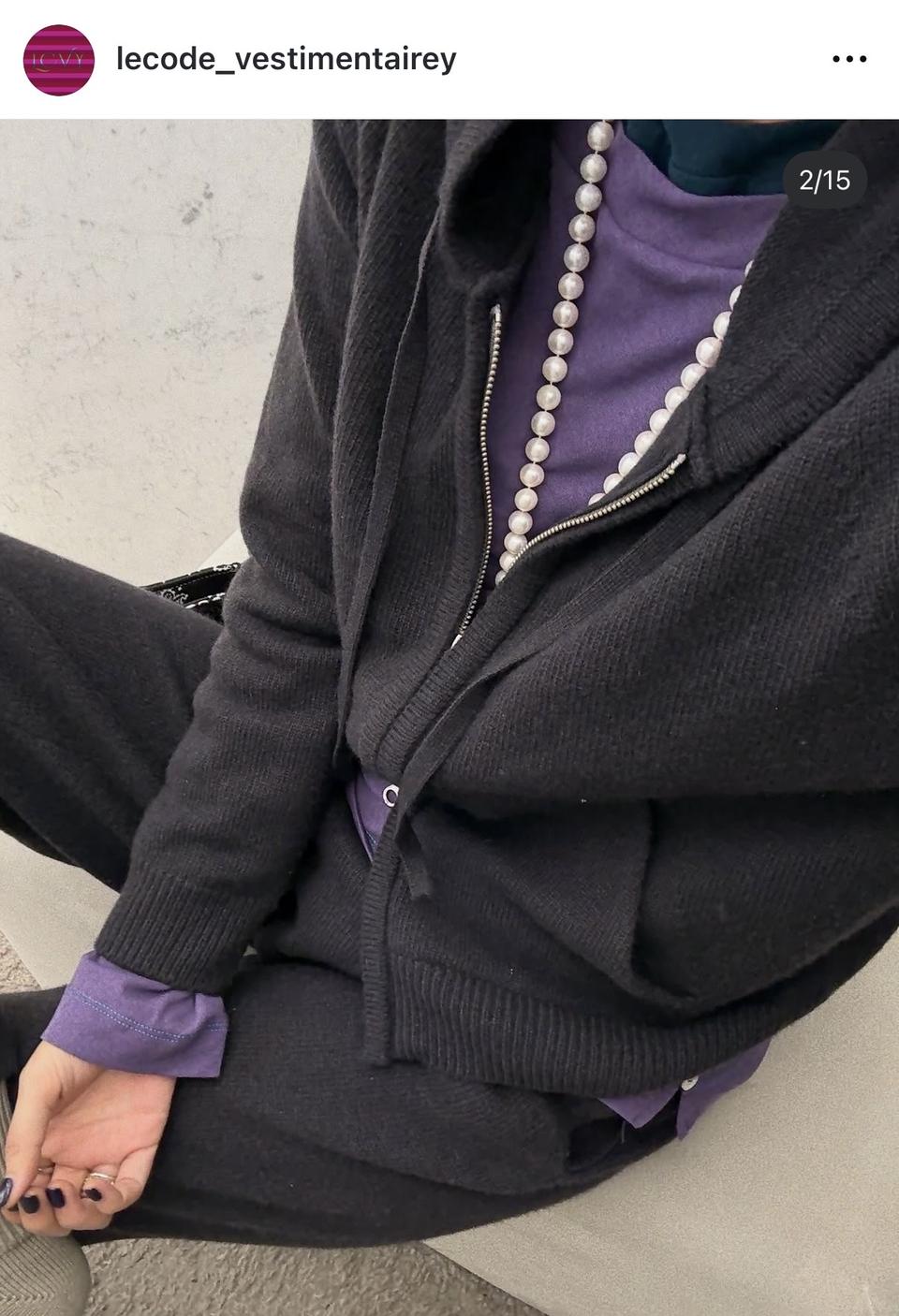 코스모폴리탄줄라이 예지스 LCVY Quotidian 쿼티디앙 후디팬츠니트