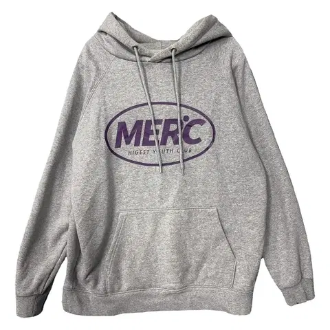 어커버 프린팅 라이트 그레이 후드티 M