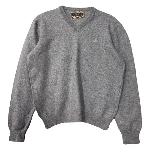 닥스 라이트 그레이 브이넥 울 니트 105