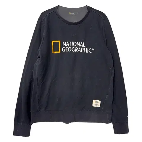 내셔널지오그래픽 로고 네이비 맨투맨 S