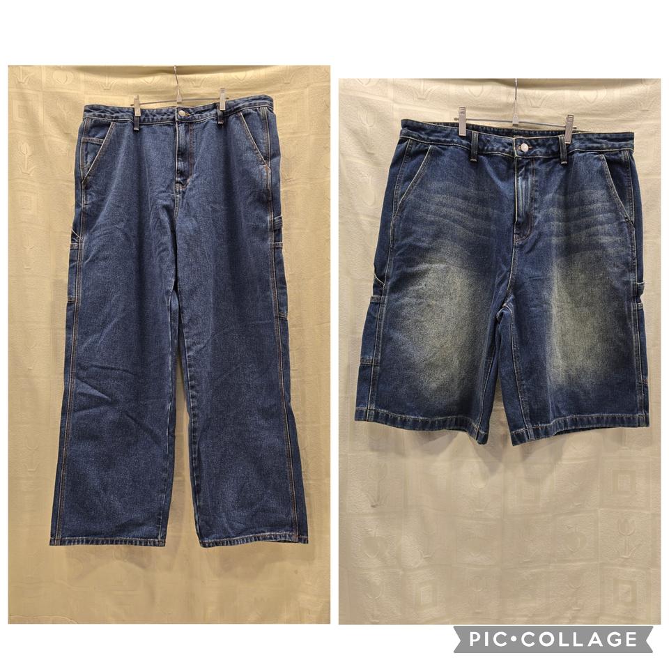 무신사 스탠다드 25년 데님 팬츠 & 반바지 세트 38