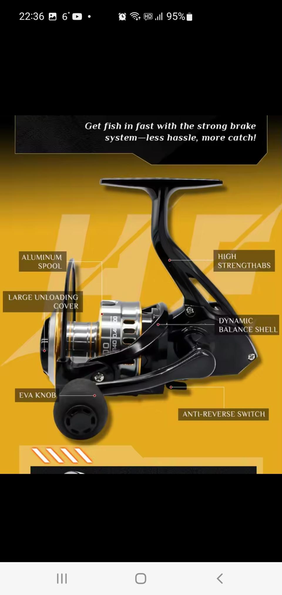 캠핑 낚시 릴 원투 7000번 바다 민물 장어 잉어 메기 붕어