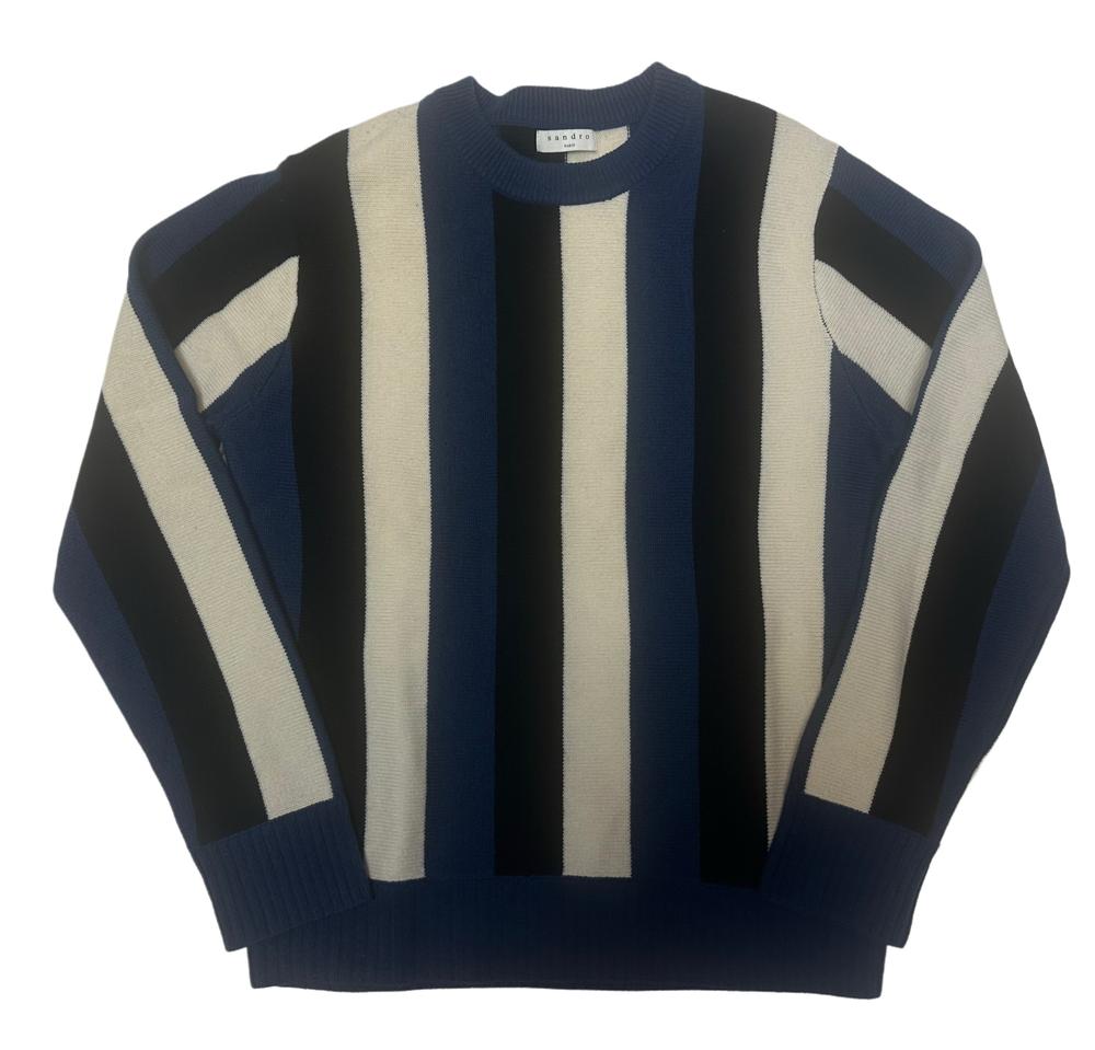 산드로 블루 스트라이프울니트 M