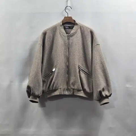 1727 ZARA 자라 S 울터치 보송 숏자켓 (베이지/모카톤