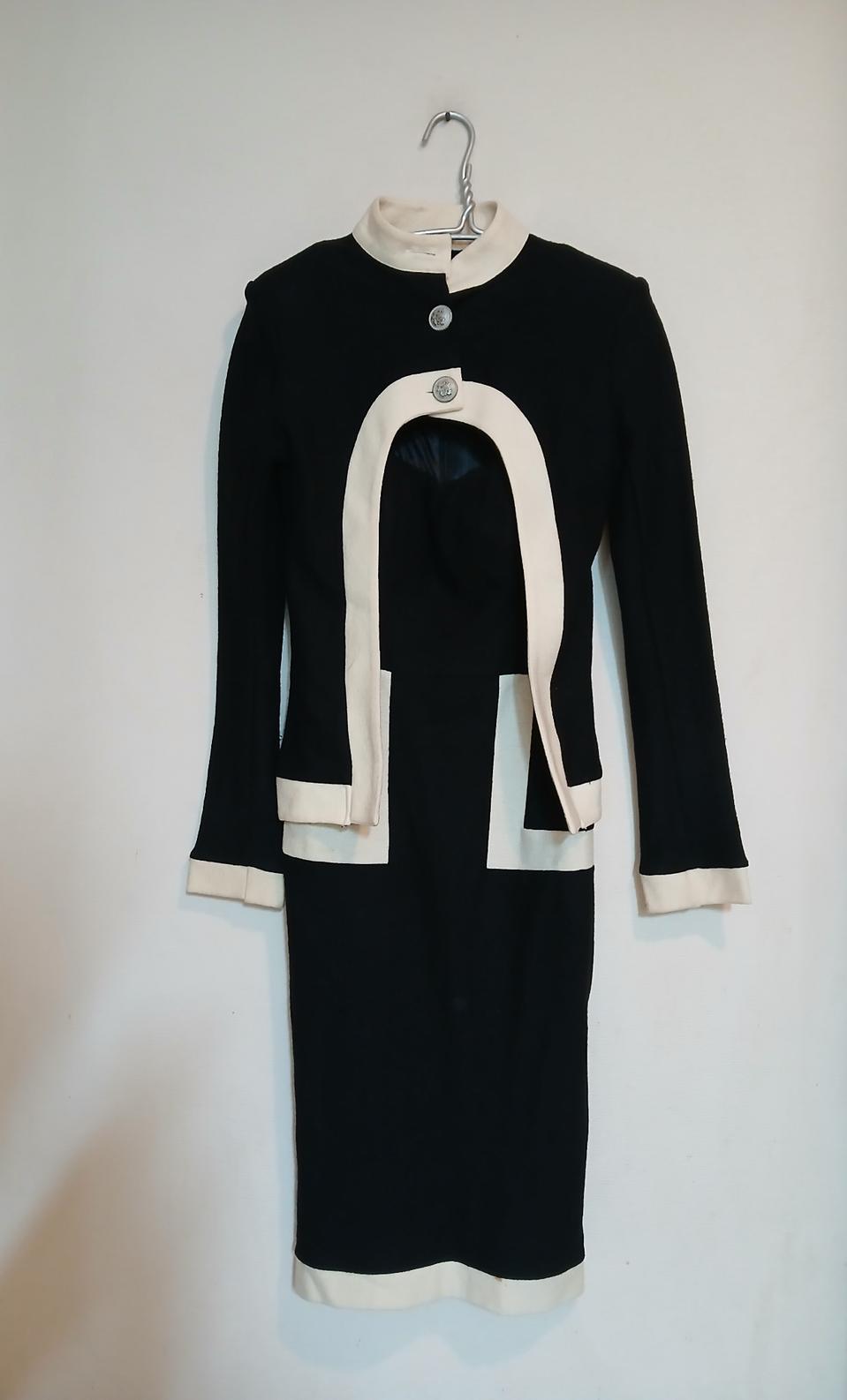 티아라 홀복 자켓 원피스 정장 세트 투피스 캡 배색 섹시 드레스 동대문