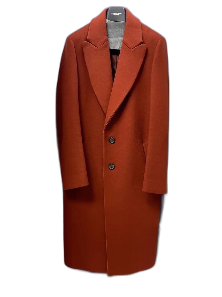 우영미 오렌지 캐시미어 오버핏 코트 44사이즈