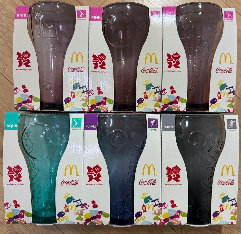 2012 런던올림픽 맥도날드 코카콜라 유리컵 굿즈 팝니디